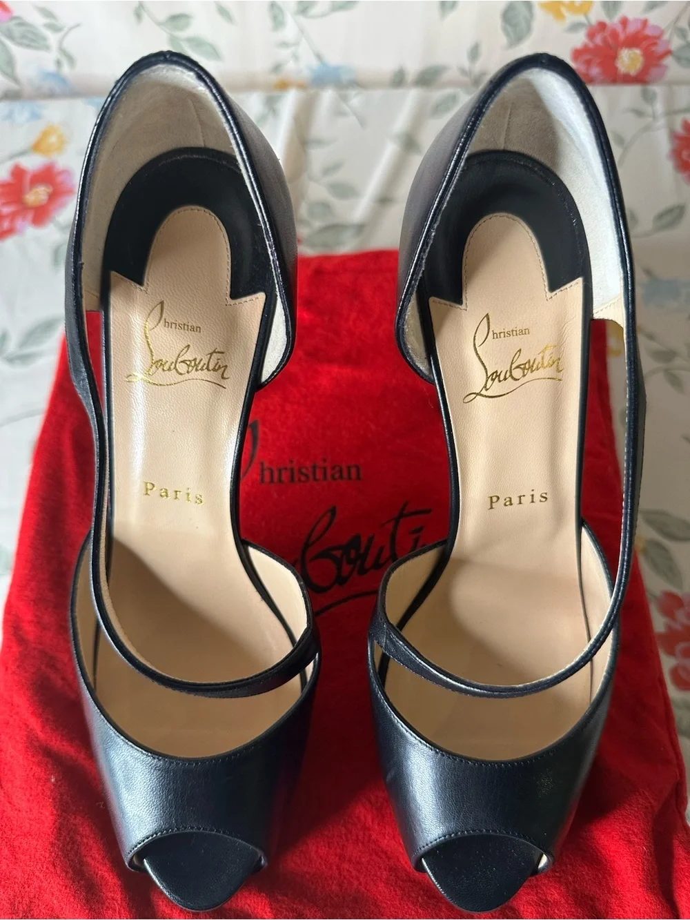 CHRISTIAN LOUBOUTIN- Authentic- Catchy Two 120 Kid Heels Great Condition Size 40
